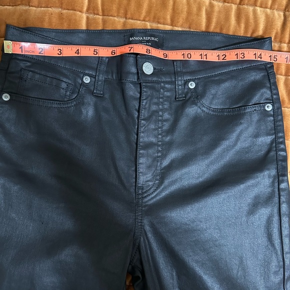 Banana Republic Black High Rise Skinny Waxed Jeans Women’s Size 29/8 Tall/Long - Picture 5 of 8